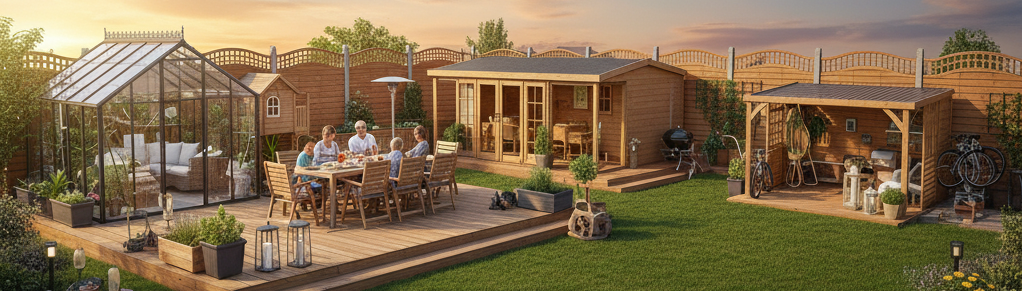 Sheds, greenhouses, fencing, etc. Shop Banner